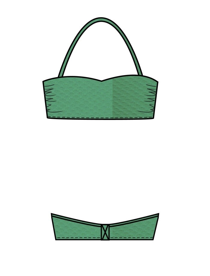 Baku Rococco Bandeau Bikini Top