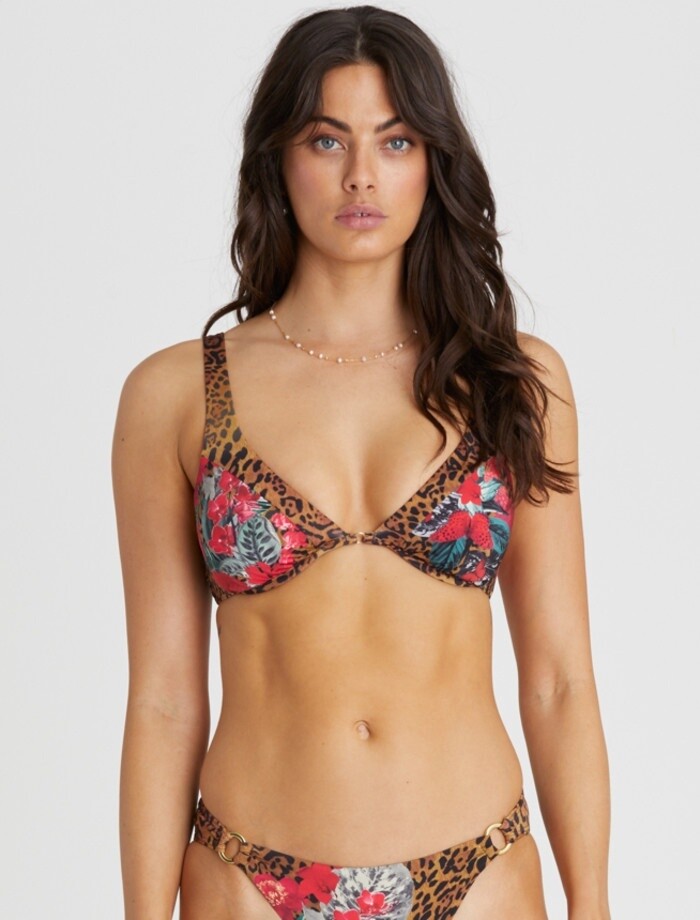 Aqua Blu POPPY LINDA BIKINI TOP