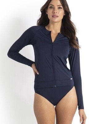 Jantzen Cosmopolitan Zip Rashie - Ink