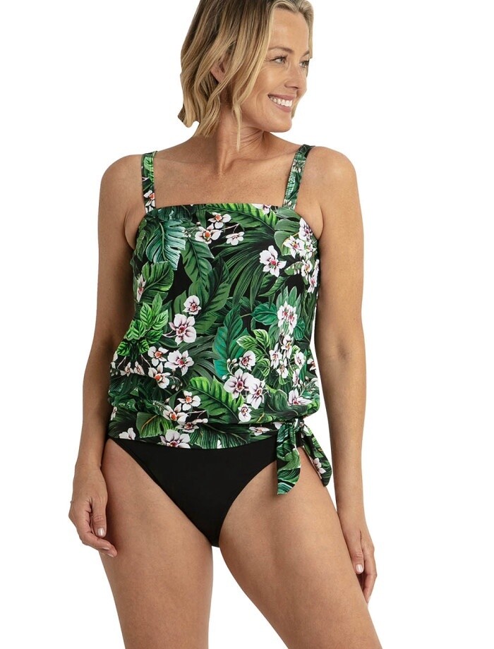 Jantzen Select Blouson 2Pc - Black Leaves