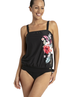 Jantzen Raeni Bandeau Blouson Singlet - Black