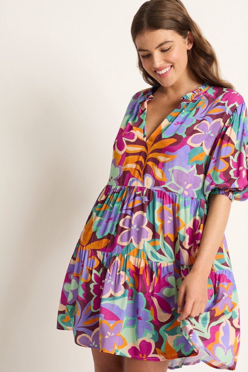 Monte &amp; Lou Marnie Tiered Mini Dress