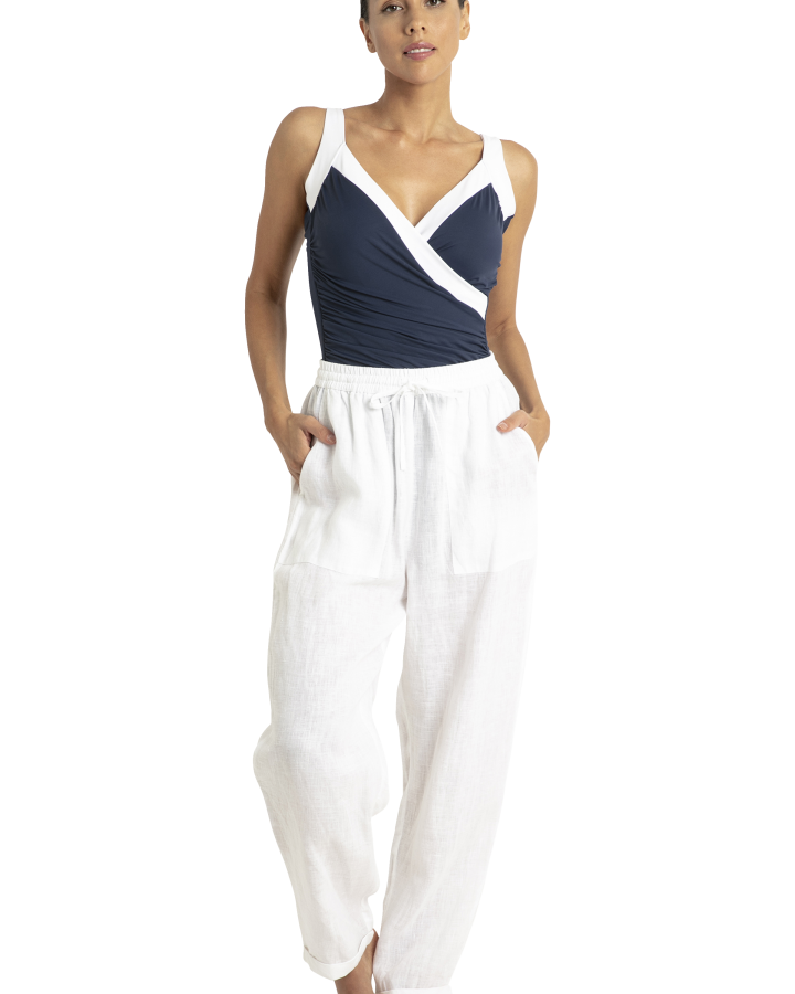 Jantzen Resort Slim Fit Beach Pant - White