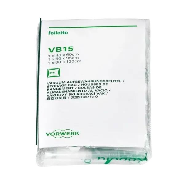 Confezione 3 sacchi sottovuoto Folletto (40x60, 60x95, 80x120)