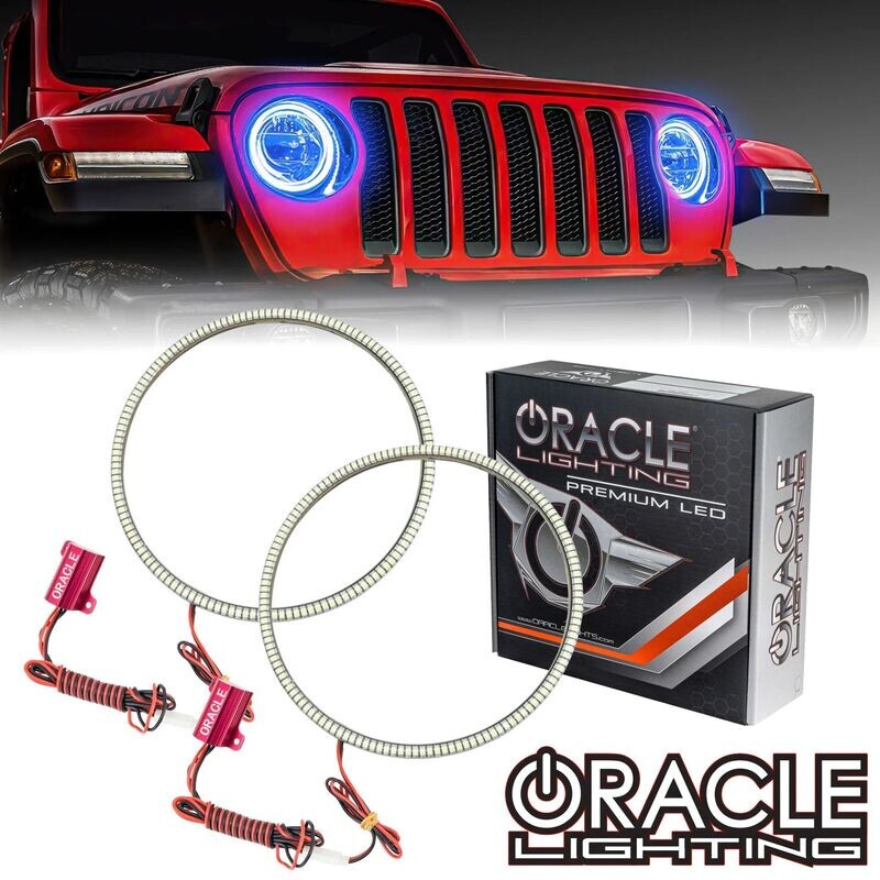 2018-2023 Jeep Wrangler JL ColorShift Surface Mount Halo LED Light Kit | Oracle | No Controller