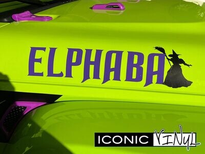 Hood Decals - Single Color W/Graphic