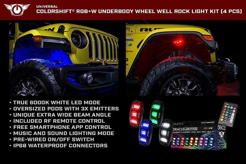 Super BRIGHT Rock Lights Underbody | Oracle Super Bright | Vehicle LED Lighting 4 Pack