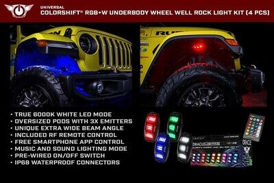Super BRIGHT Rock Lights Underbody | Oracle Super Bright | Vehicle LED Lighting 4 Pack