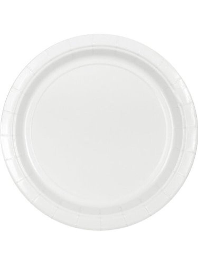 Paper Plates 20pc, Color: Frosty White, Size: 7&quot;