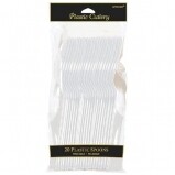 Plastic Spoons, Color: Clear, Size: 20pc