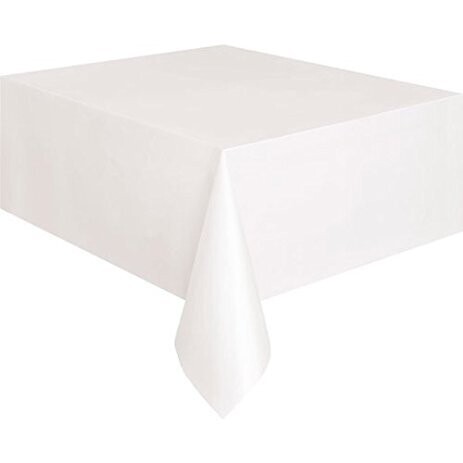 Plastic Rectangular TableCover - White - 54 in x 108 in