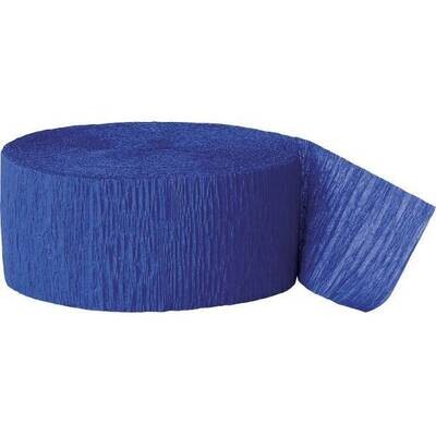 Paper Crepe Streamer- Royal Blue (81ft x 1.75&quot;)