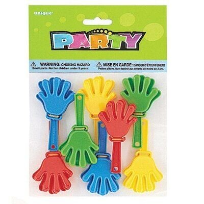 Party Favors- Mini Hand Clappers- 8pcs/3&quot;