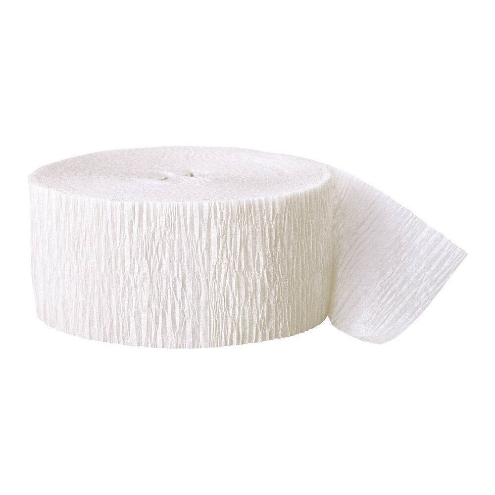 Paper Crepe Streamer- White