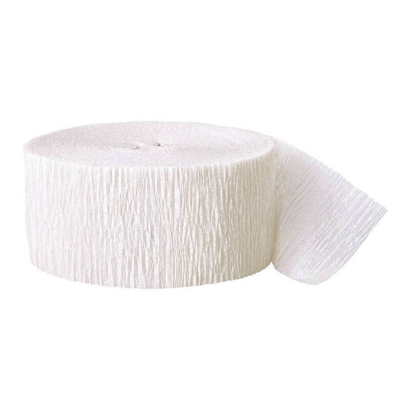 Paper Crepe Streamer- White