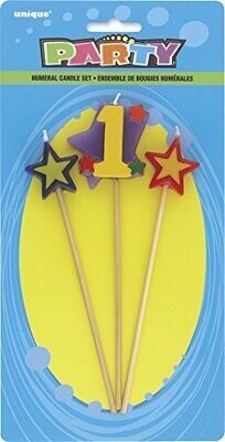 Candles-Long Holder-Star-#1-3pk