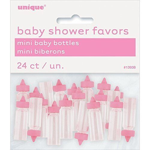 Baby Bottles-Tiny-Baby Shower-Pink-1&#39;&#39;-24pk
