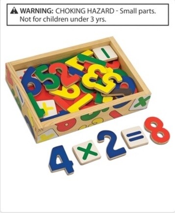 Magnetics-Wooden Numbers-25pc