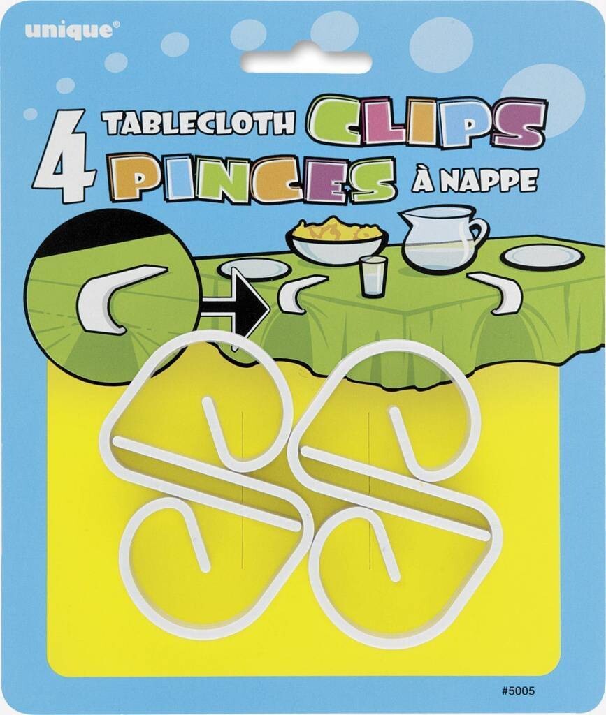 Tablecover Clips - White- 4pk
