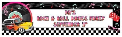 Banner- Personalize It- 50&#39;s Rock-65&#39;&#39; x 20&#39;&#39;