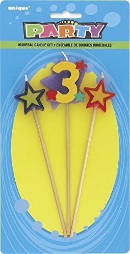 Candles-Long Holder-Star-# 3-3pk