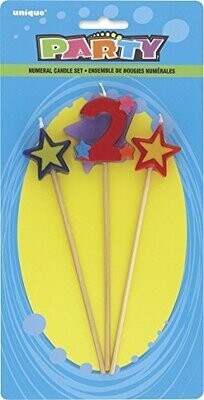 Candle-Long Holder-Star-#2-3pk