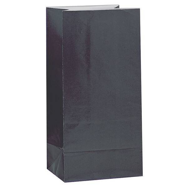 Loot Bags- Black- 12pcs (10&#39;&#39;x5.25&quot;)