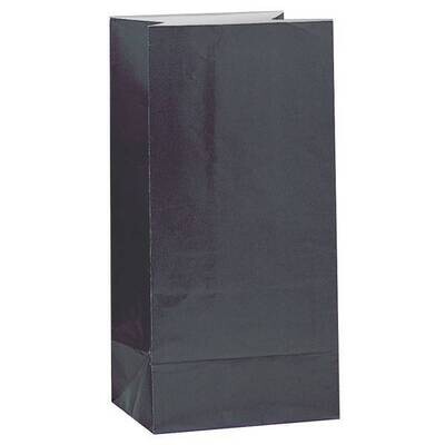 Loot Bags- Black- 12pcs (10&#39;&#39;x5.25&quot;)