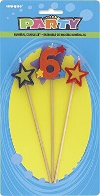 Candle-Long Holder-Star-#6-3pk