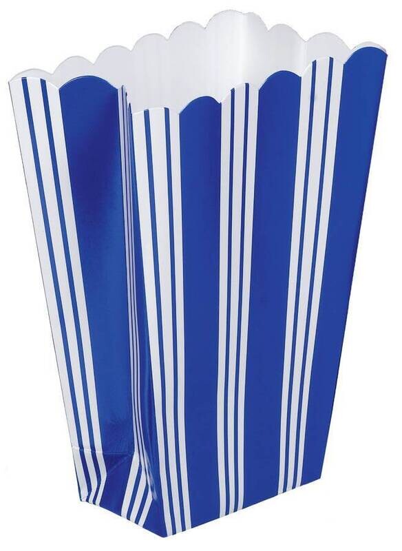Favor Boxes- Striped Blue- 8pk/5.25&quot;x7.25&quot;x2.25&quot;
