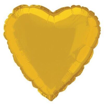 Foil Balloon - Heart - Gold - 18''