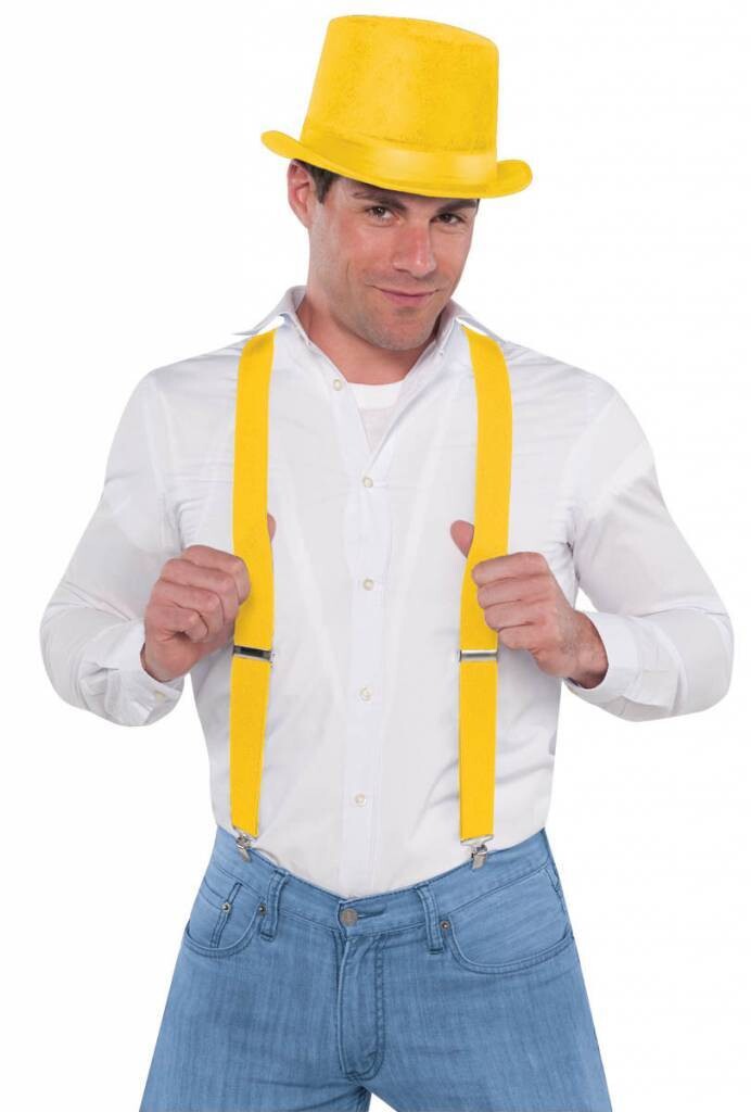 Costume Accessory-Suspenders-Yellow-1pkg