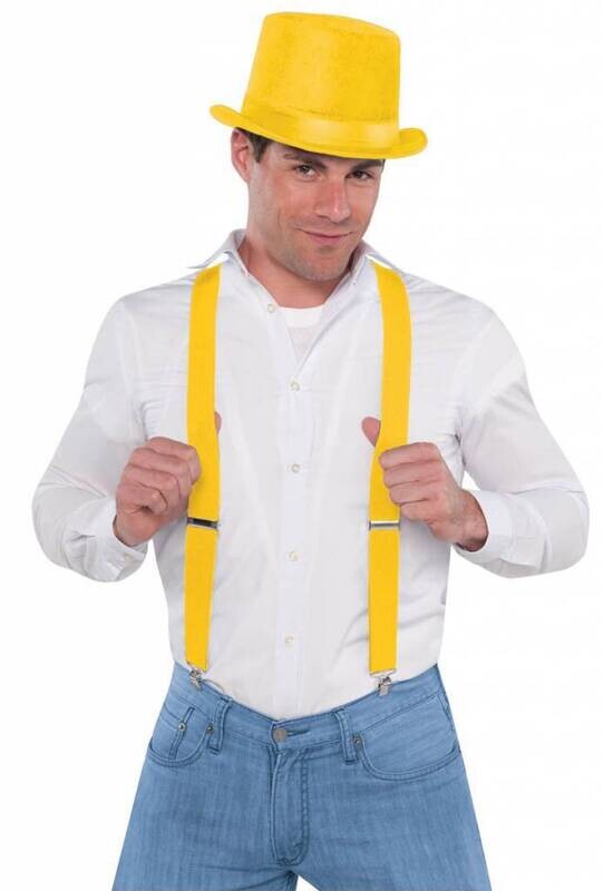 Costume Accessory-Suspenders-Yellow-1pkg