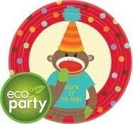 Plates-BEV-Monkey Party-8pkg