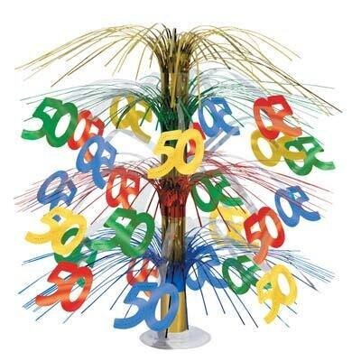 Centerpiece-Multi-Color Cascade-50th Celebration-1pkg-18&quot;