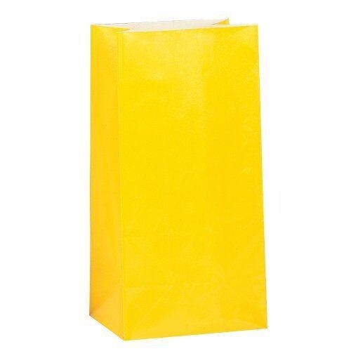 Loot Bags- Yellow- 12pcs 10&quot;x5.25&quot;