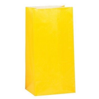 Loot Bags- Yellow- 12pcs 10&quot;x5.25&quot;