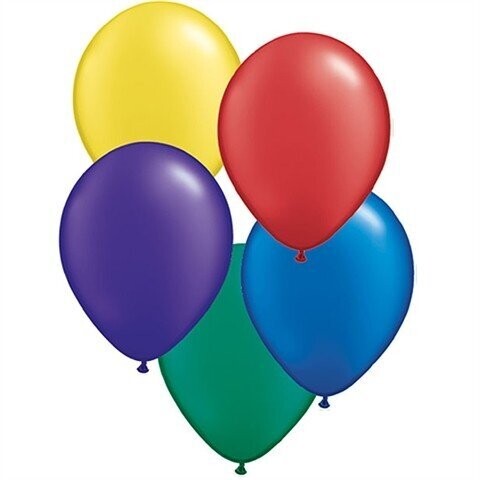 Latex Balloons - Assorted Pearlized Balloons - 12&#39;&#39; - 8pkg