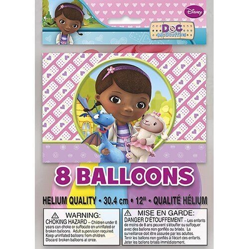 Latex Balloons-Doc McStuffins-8pkg-12&quot;