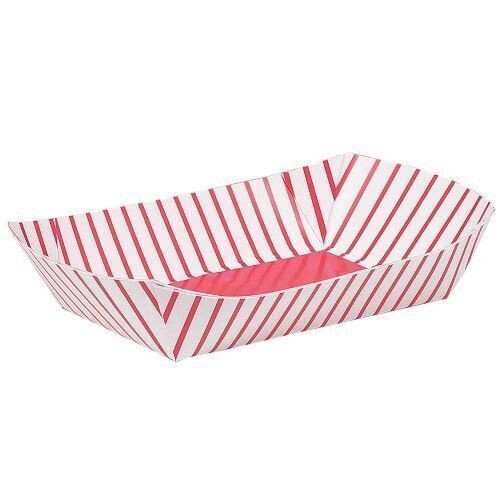 Snack Trays- White &amp; Red- 8pk
