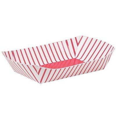 Snack Trays- White &amp; Red- 8pk