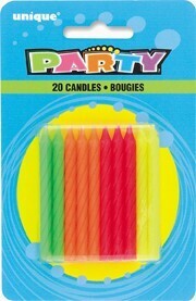 Candles-Neon Assortment-20pkg