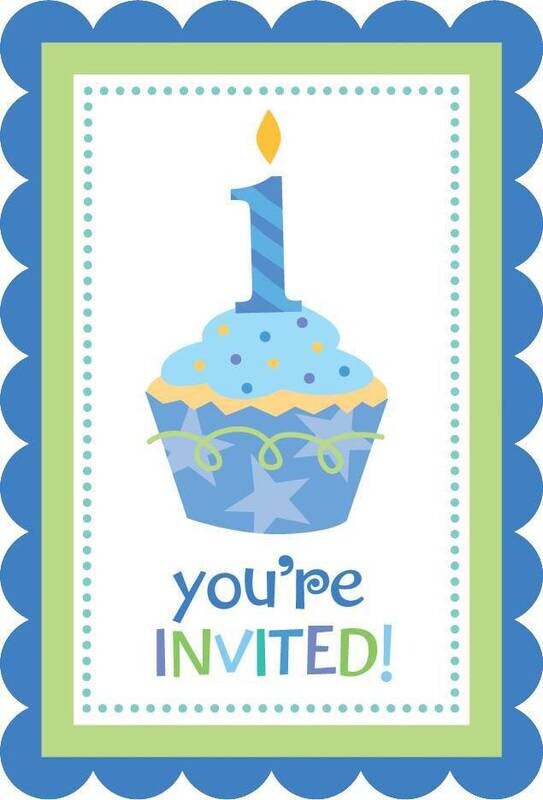Invitations-Cupcake Bday-20pk