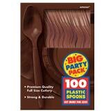 Spoons-Premium-Chocolate Brown-Box/100pkg-Plastic