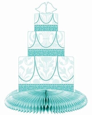 Centerpiece-Bridal Blue-Honeycomb Dress &amp; Cake-24&#39;&#39;