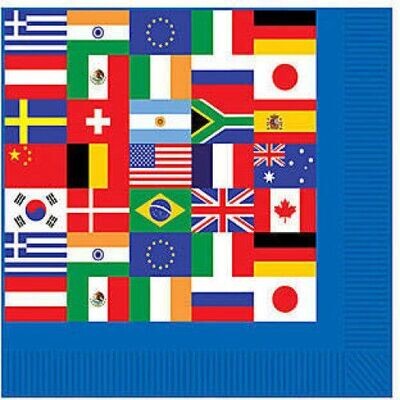 Napkins-LN-International Flags-16pkg-2ply- Discontinued