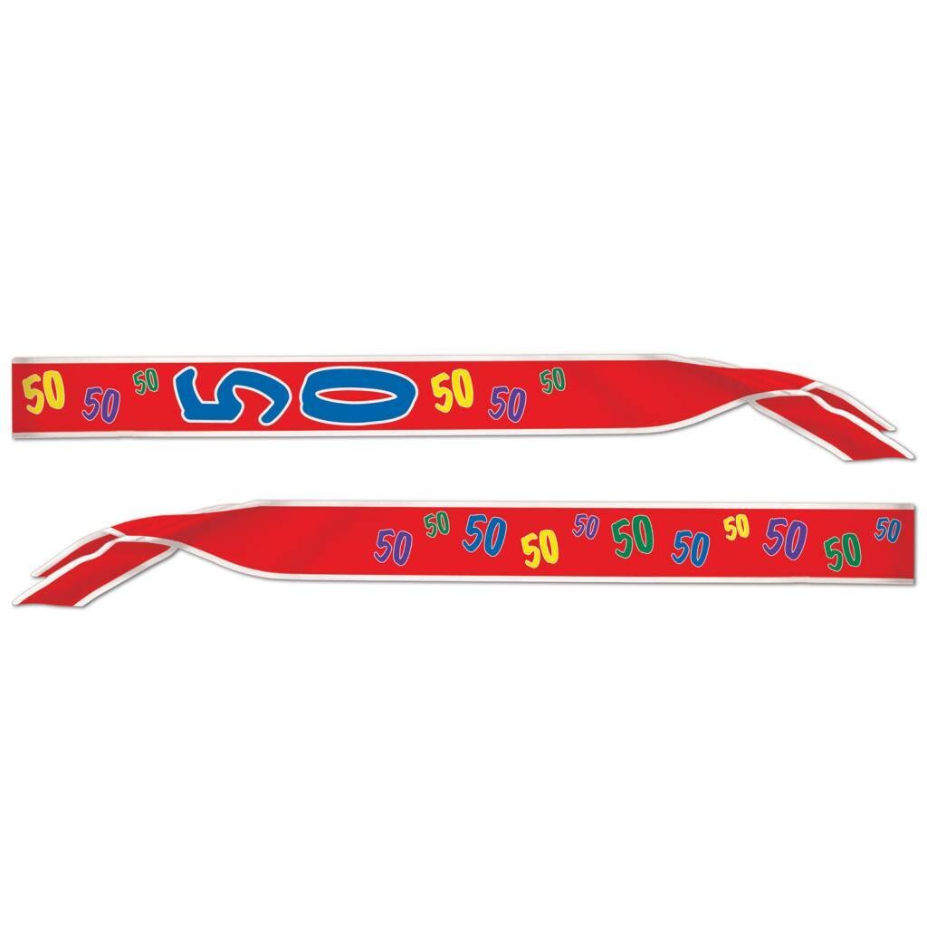 Sash-Satin-50th Birthday-1pkg