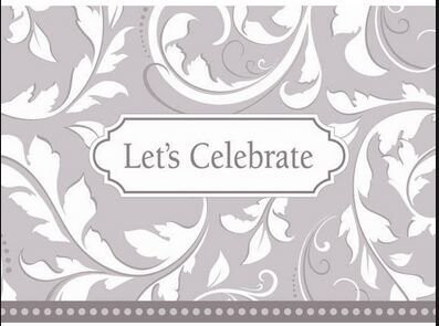 Invitations-Silver Elegant Scroll-8pk