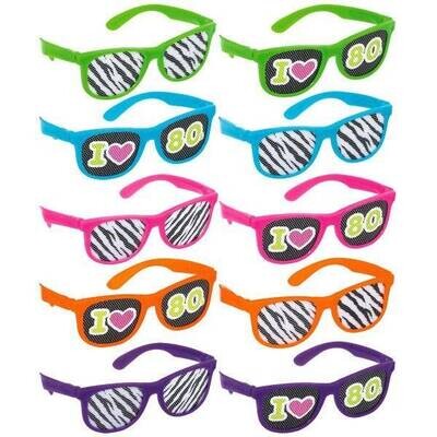 Glasses-  I love 80&#39;s-10pk