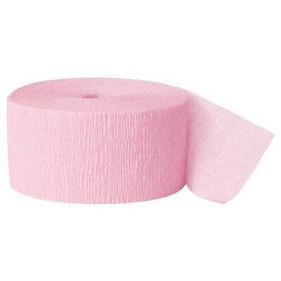 Paper Crepe Streamer- Pastel Pink (81ft x 1.75&quot;)